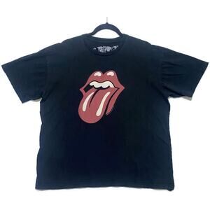 Rolling Stone Red Tongue T-Shirt Men's Extra Large Black Short Sleeve by Chaser